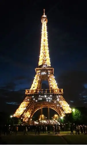 Glowing Eiffel Tower